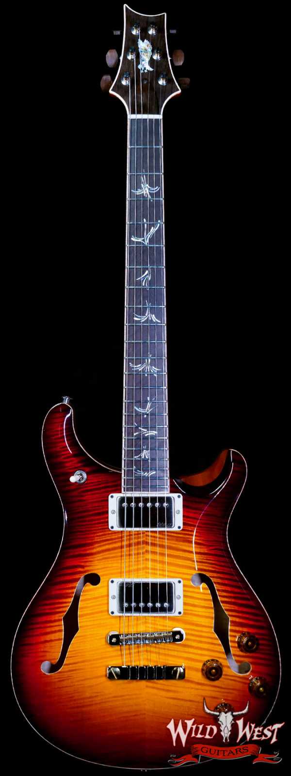 Paul Reed Smith PRS Private Stock #9788 McCarty 594 Hollowbody II Flame Maple Neck Brazilian Rosewood Board Dark Cherry Glow
