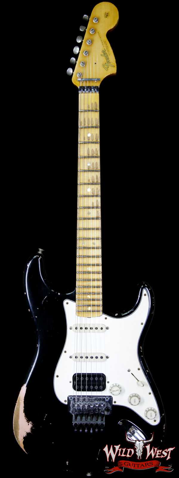 Fender Custom Shop Masterbuilt 1966 Stratocaster Floyd Rose Relic Black Over Shell Pink by John Cruz