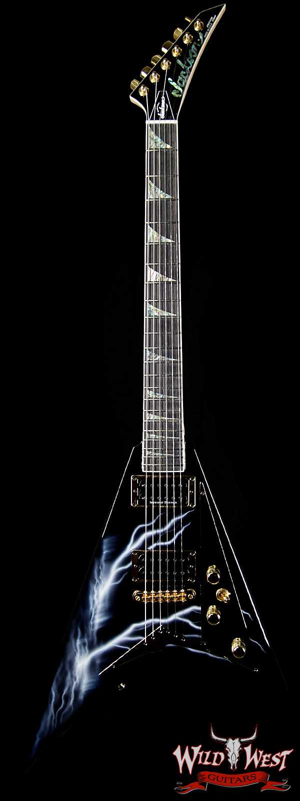 Jackson Custom Shop Randy Rhoads RR1T Mahogany Body Lightning Sky Graphic By Dan Lawrence