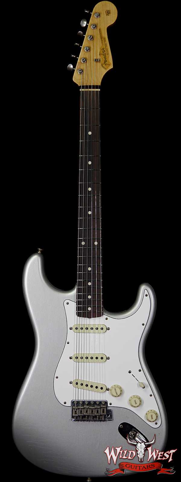 Fender Custom Shop Masterbuilt Yuriy Shishkov 1961 Stratocaster Journeyman Relic Brazilian Rosewood Board Inca Silver