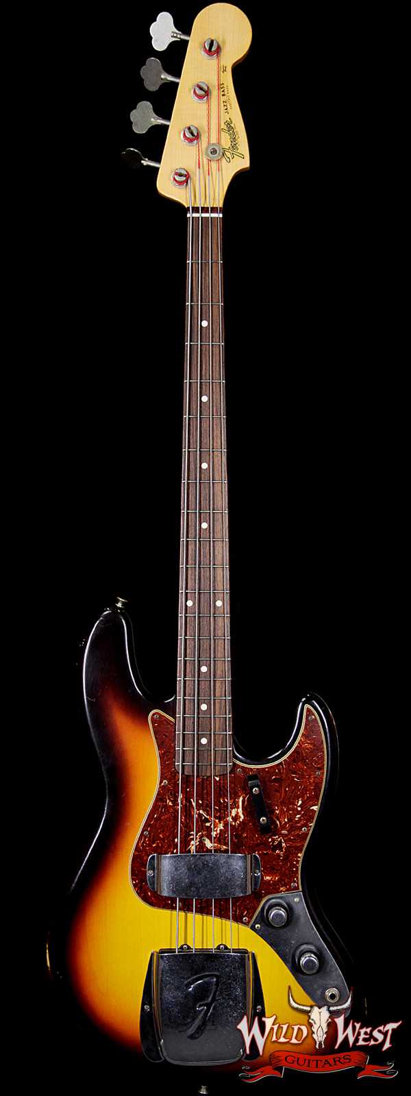 2012 Fender Custom Shop 60s 1960 Jazz Bass Relic Rosewood Fretboard 3 Tone Sunburst