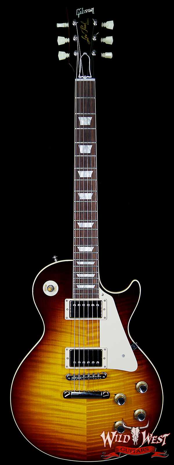 2017 Gibson Custom Shop Standard Historic Killer Flame Top R0 1960 Reissue Les Paul Gloss Vintage Dark Burst 8.25 Lbs
