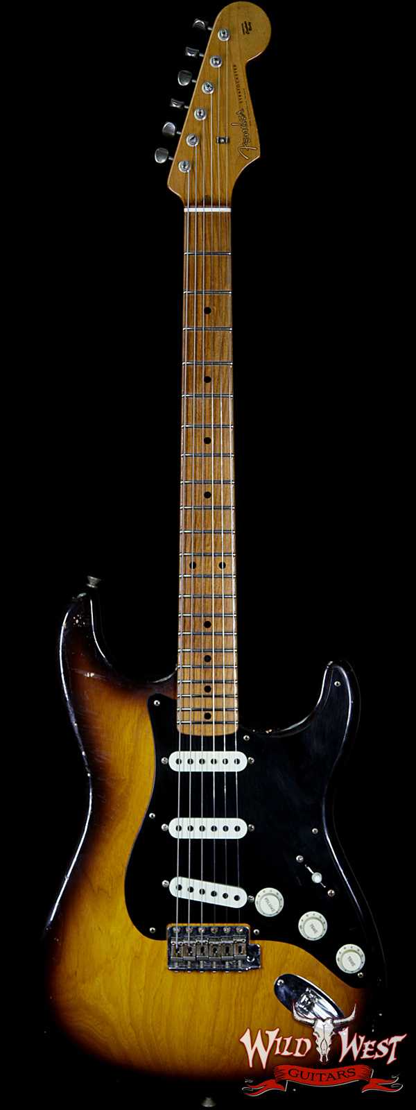 2018 NAMM Fender Masterbuilt Paul Waller 1957 Stratocaster Rst Maple Neck Journeyman Relic 2 Tone Sunburst