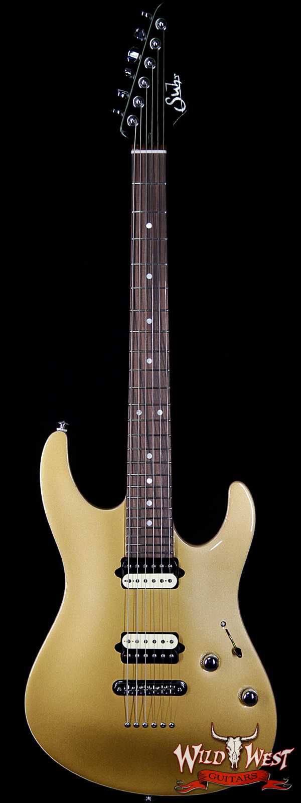 Suhr Select Custom Modern Carve Top Set Neck HH African Okoume Body Maple Top Vintage Gold