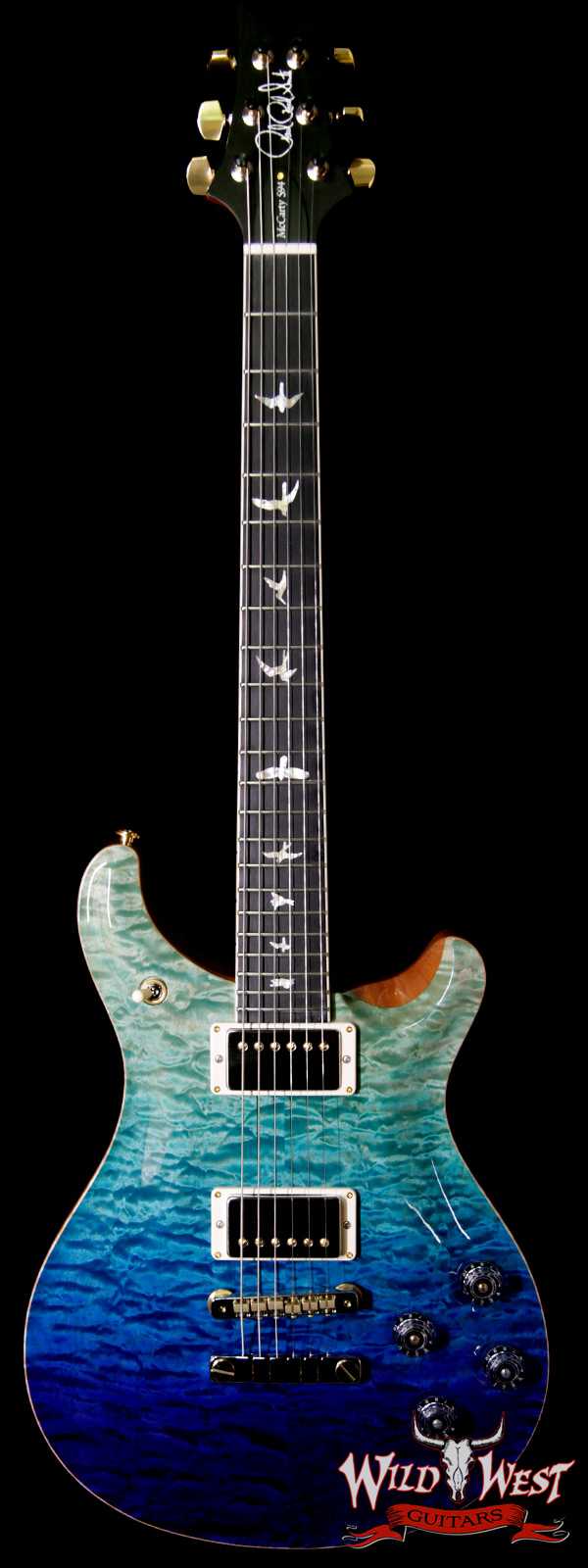 2018 PRS Wood Libaray Artist Package McCarty 594 Quilt Maple Top Ebony Board Fade Blue