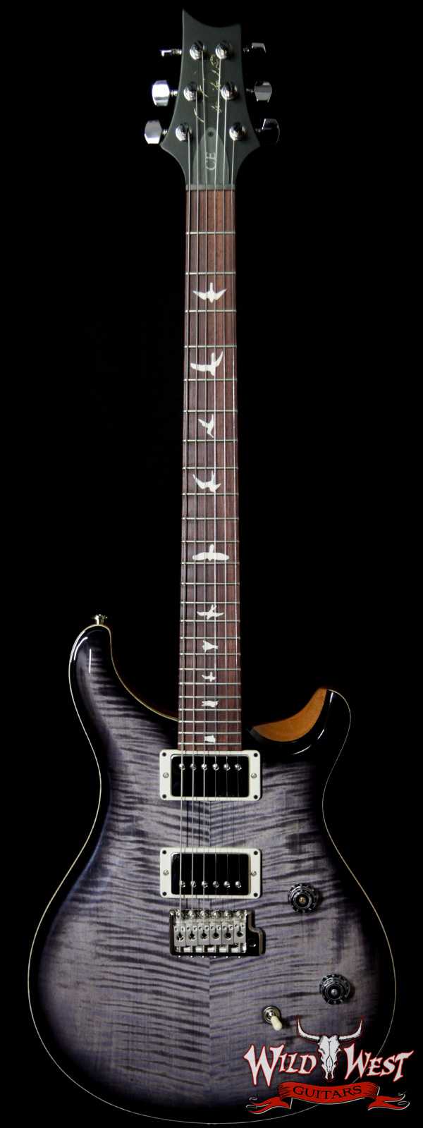 Paul Reed Smith PRS WWG Special Run CE 24 Flame Maple Top 57/08 Pickups Faded Gray Black Black Burst 250948