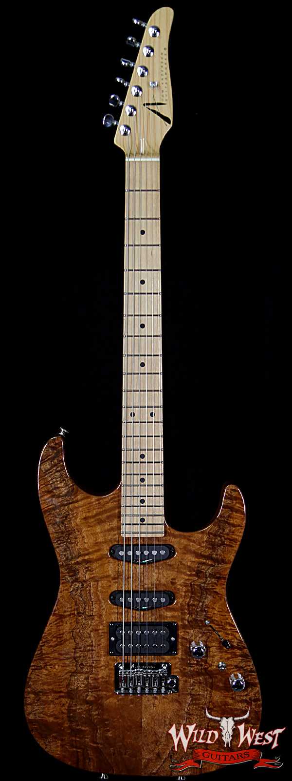 Tom Anderson Drop Top HSS Private Reserve Koa Top Mahogany Body Carmel Maple Neck Natural