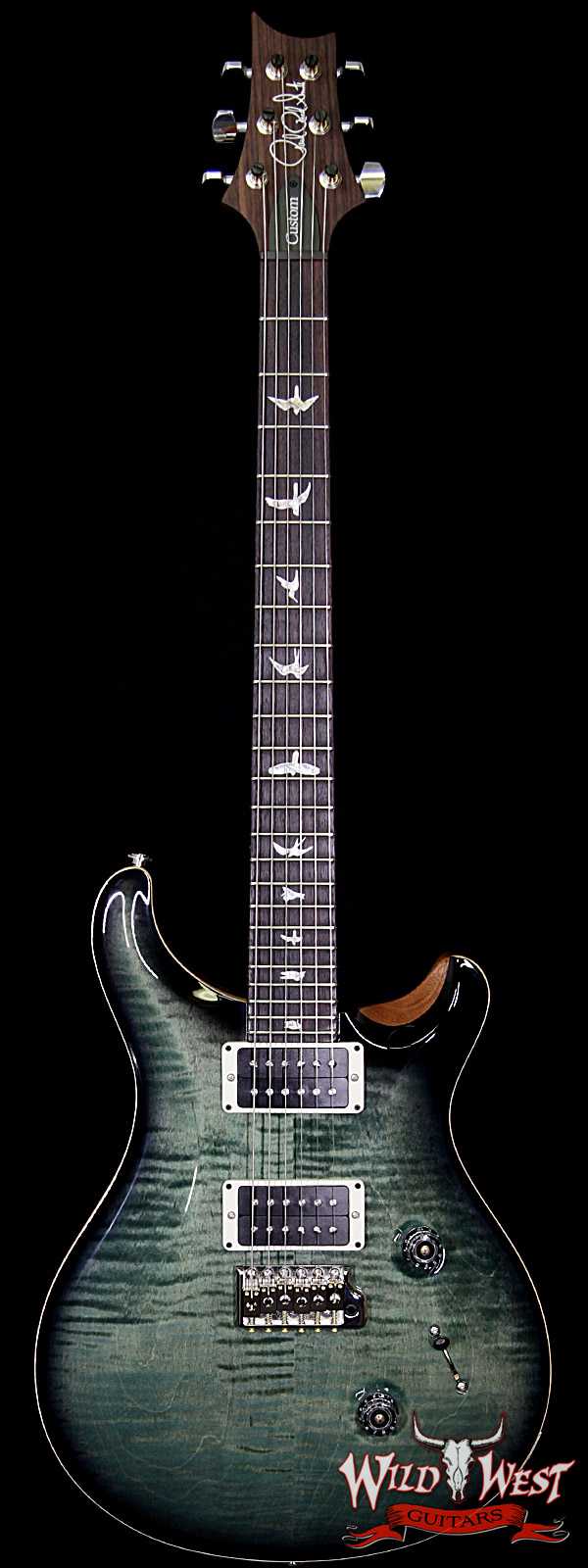 PRS 2018 Experience Custom 24 Flame Top East Indian Rosewood Board Trampas Green Smokewrap