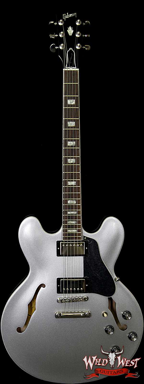 Gibson Memphis ES-335 Metallic 2018 Rosewood Fingerboard Silver Metallic