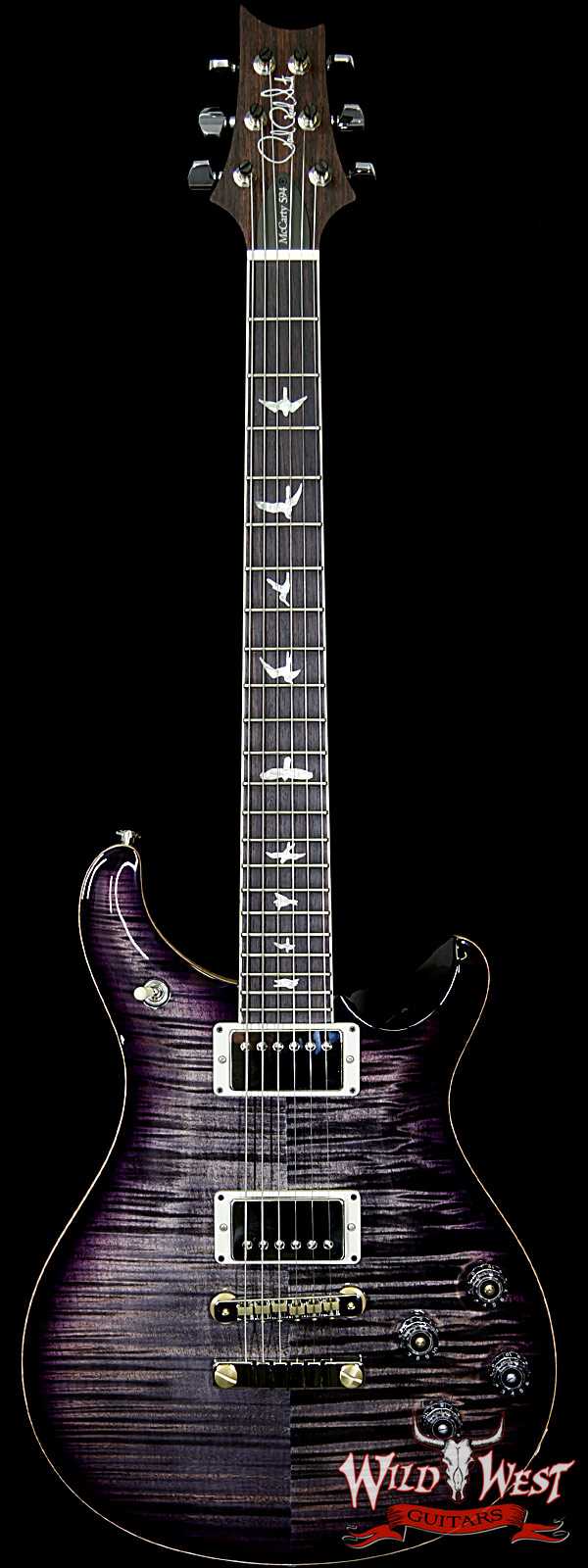 PRS 2018 Experience 10 Top McCarty 594 Flame Top Rosewood Board Charcoal Purple Burst