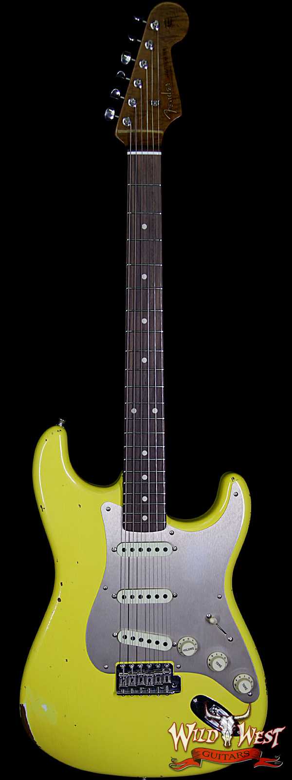Fender Custom Shop 30th Anniversary LTD Roasted 1960 Stratocaster Relic Birdseye Neck Rosewood Board Aged Graffiti Yellow