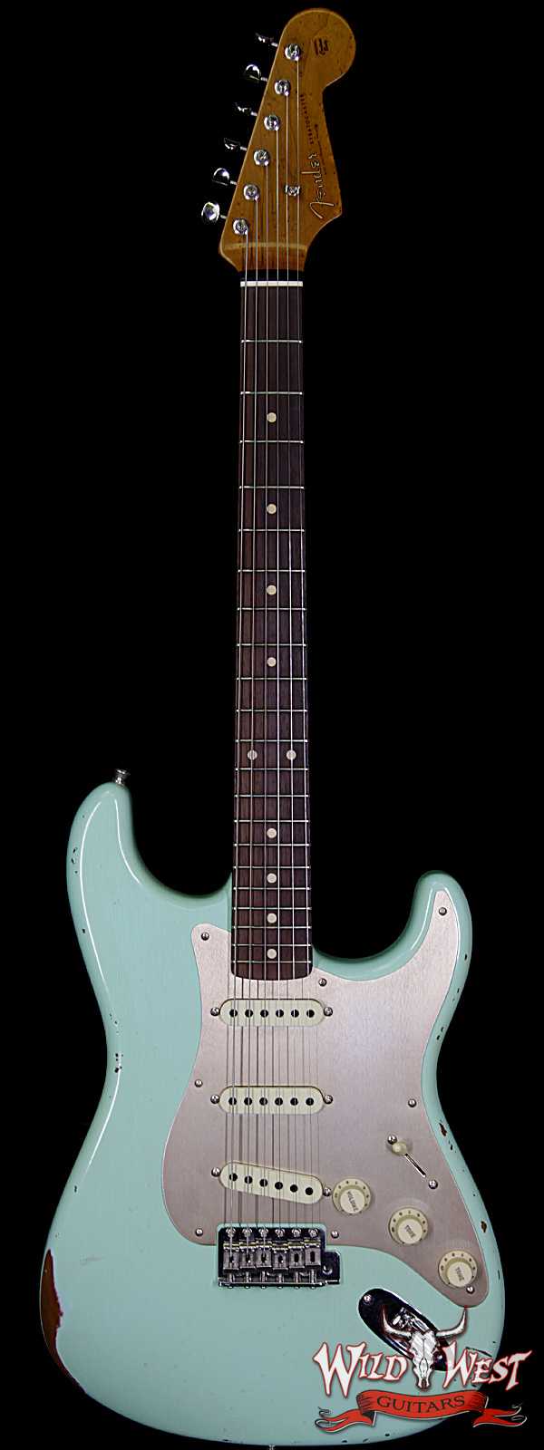 Fender Custom Shop 30th Anniversary LTD Roasted 1960 Stratocaster Relic Birdseye Neck Rosewood Board Aged Surf Green