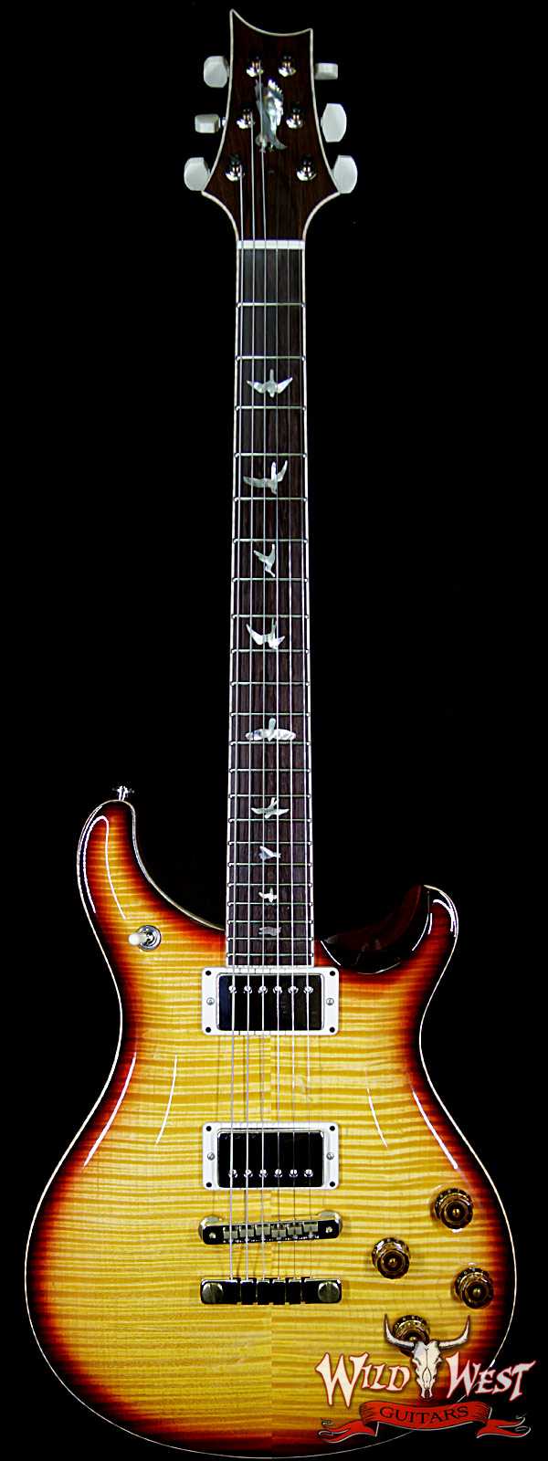 PRS Private Stock Graveyard Limited McCarty 594 Flame Maple Top Madagascar Rosewood Board Dark Cherry Smoked Burst
