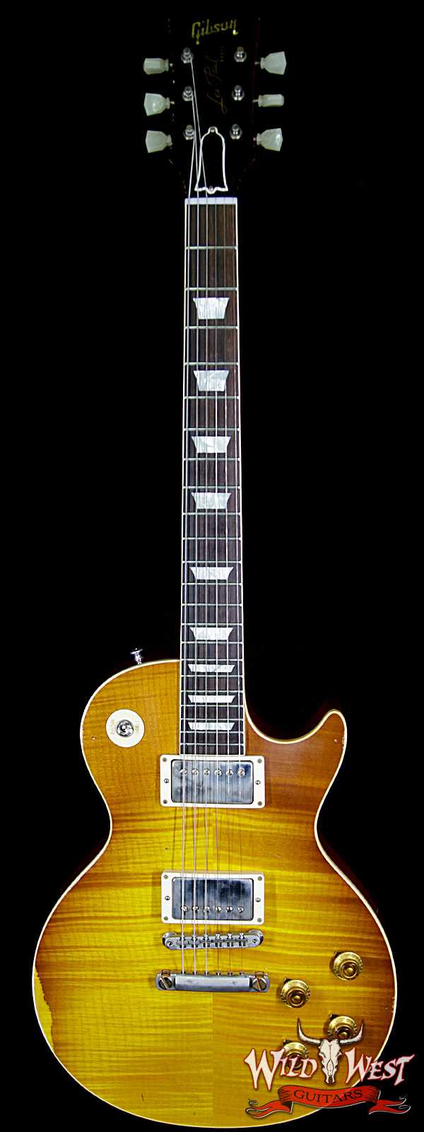 Gibson Custom Shop 1959 Les Paul Aged Hand Selected Killer Top Brazilian Rosewood Board Honey Lemon Burst 8.05 LBS