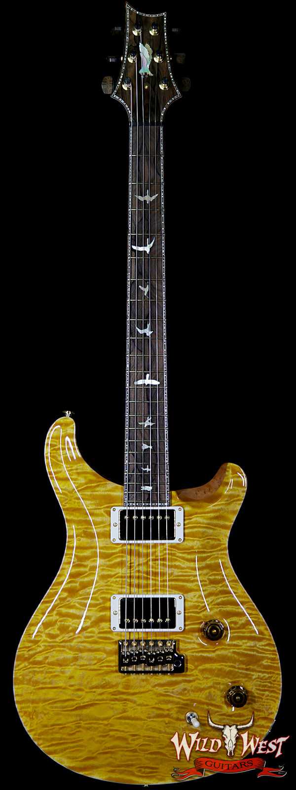 PRS Private Stock #7478 Violin II 1-Piece Quilt Maple Top Madrone Burl Back Ziricote Neck & Board Honey Gold