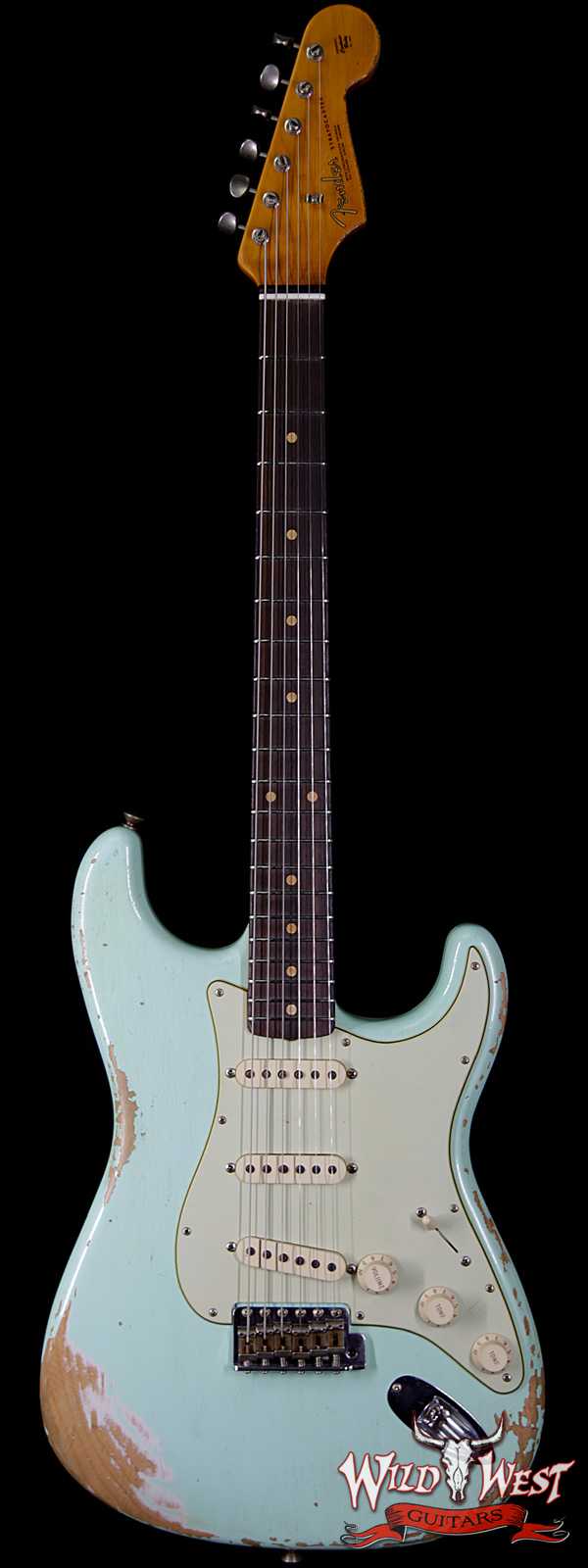Fender Custom Shop 1963 Stratocaster Heavy Relic AAA Rosewood Fingerboard Surf Green