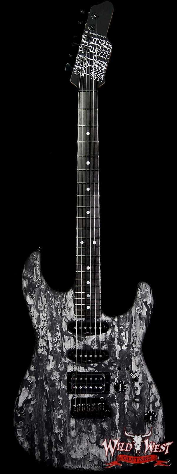 James Tyler USA 2019 NAMM Studio Elite HD HSS Macassar Ebony Fretboard Black & Silver Shmear