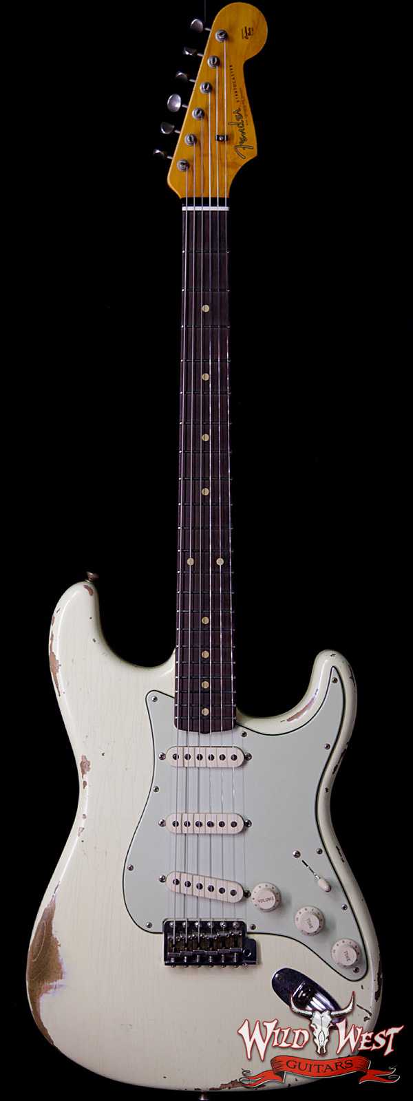 Fender Custom Shop 1961 Stratocaster Heavy Relic AAA Rosewood Fingerboard Vintage White