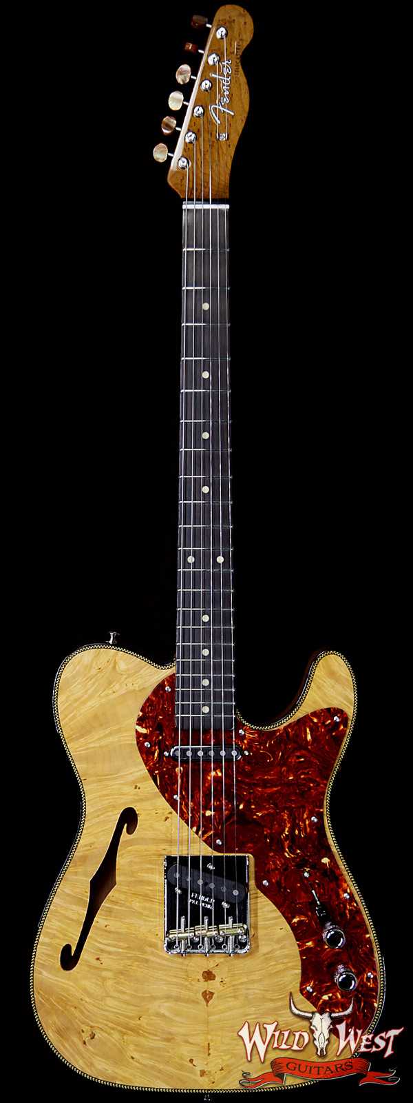 Fender Custom Shop Artisan Maple Burl Thinline Telecaster Roasted Birdseye Maple Neck African Blackwood Fretboard