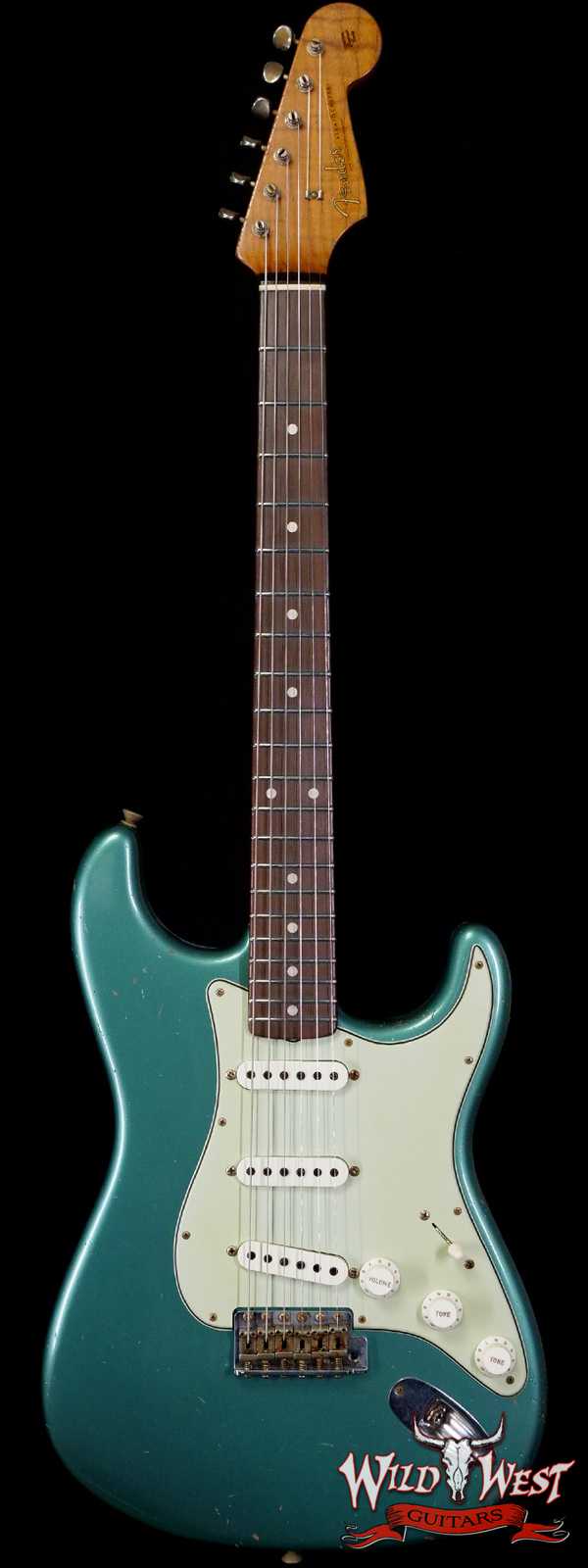 Fender Custom Shop Dennis Galuszka Masterbuilt Roasted 1959 Stratocaster Journeyman Relic Brazilian Rosewood Slab Board Hand-Wound Pickups Sherwood Green
