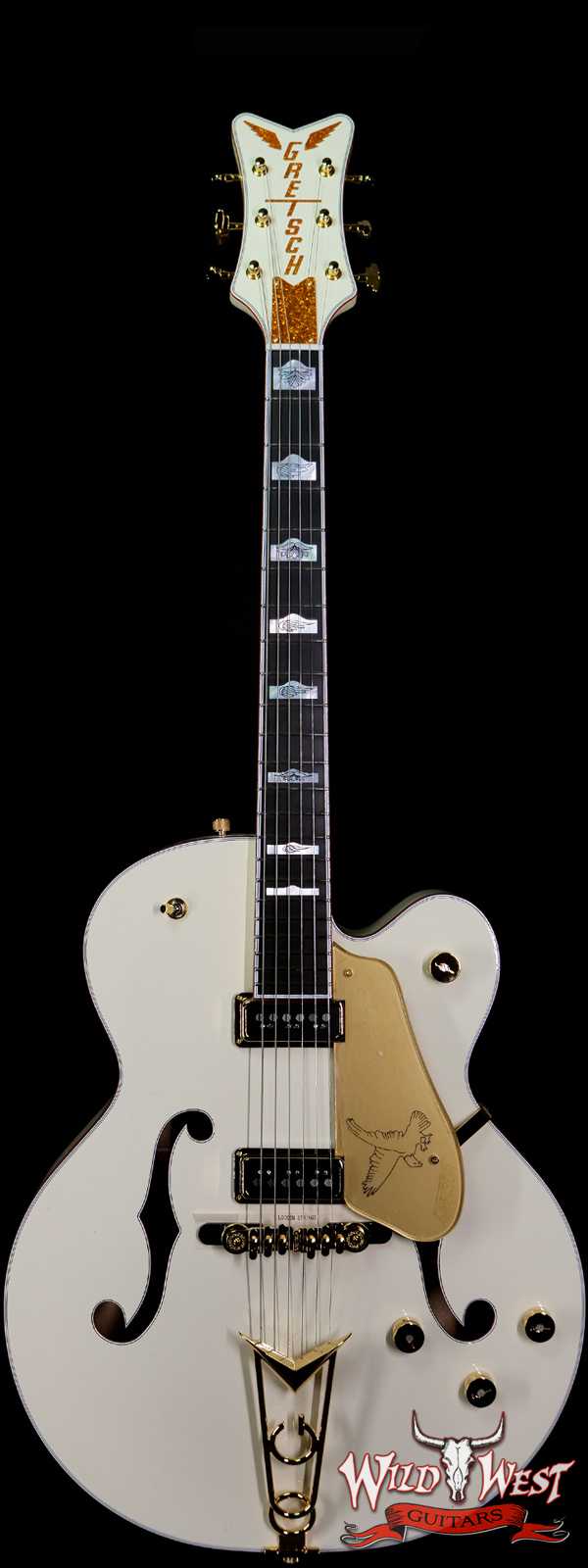 Gretsch G6136-55 Vintage Select Edition ‘55 Falcon Hollow Body with Cadillac Tailpiece TV Jones T-Armond Pickups Vintage White