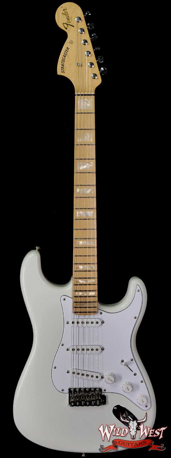 Fender Custom Shop 1969 Stratocaster Maple Board Block Inlay Reverse Headstock Hand-Wound Pickups NOS Olympic White (Blemish)