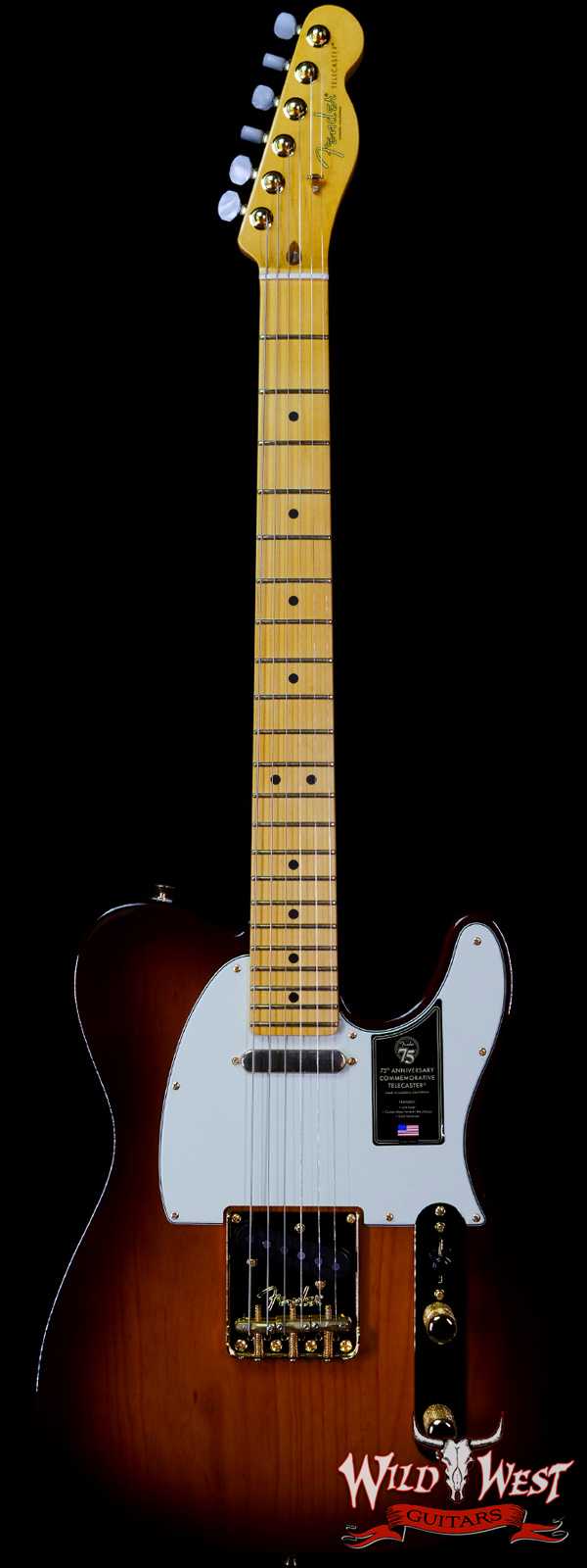 Fender 75th Anniversary Commemorative Ash Telecaster Maple Fingerboard 2-Color Bourbon Burst