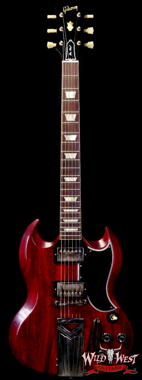 Gibson Custom Shop 60th Anniversary 1961 Les Paul SG Standard With Sideways Vibrola Cherry Red 7.95 LBS