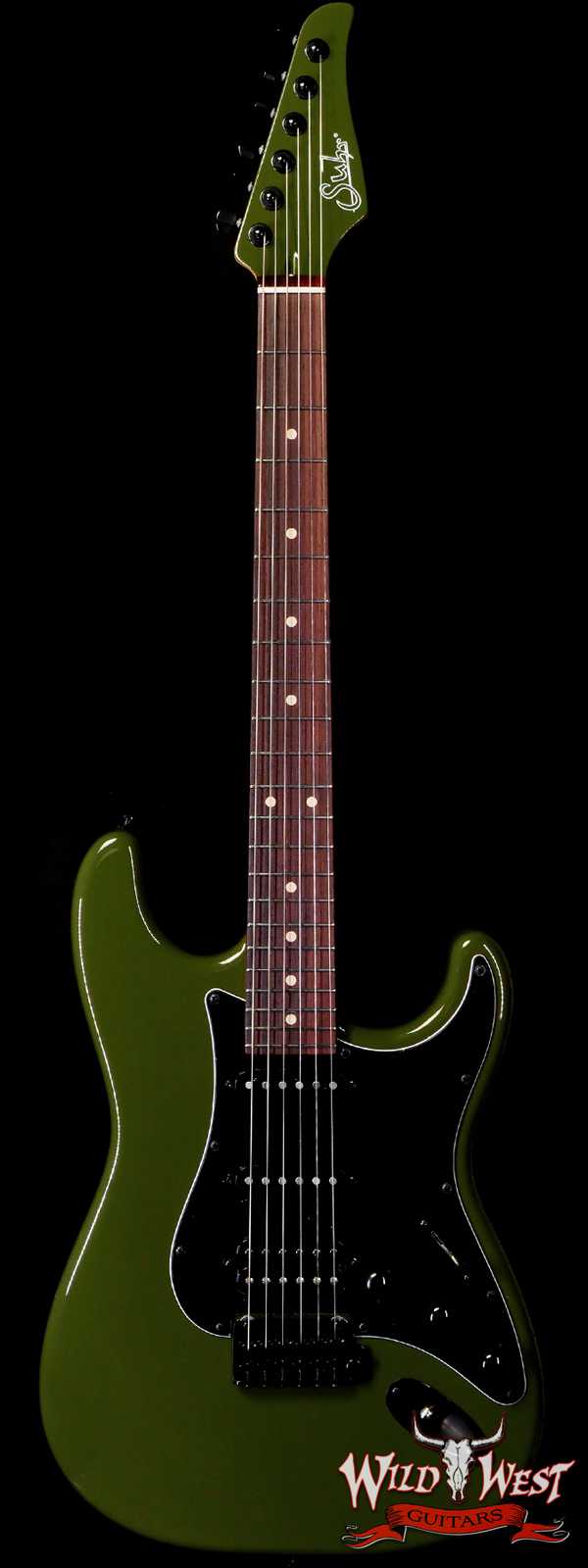 Suhr Custom Classic S HSS Rosewood Fingerboard Matching Color Headstock Dark Forest Green2