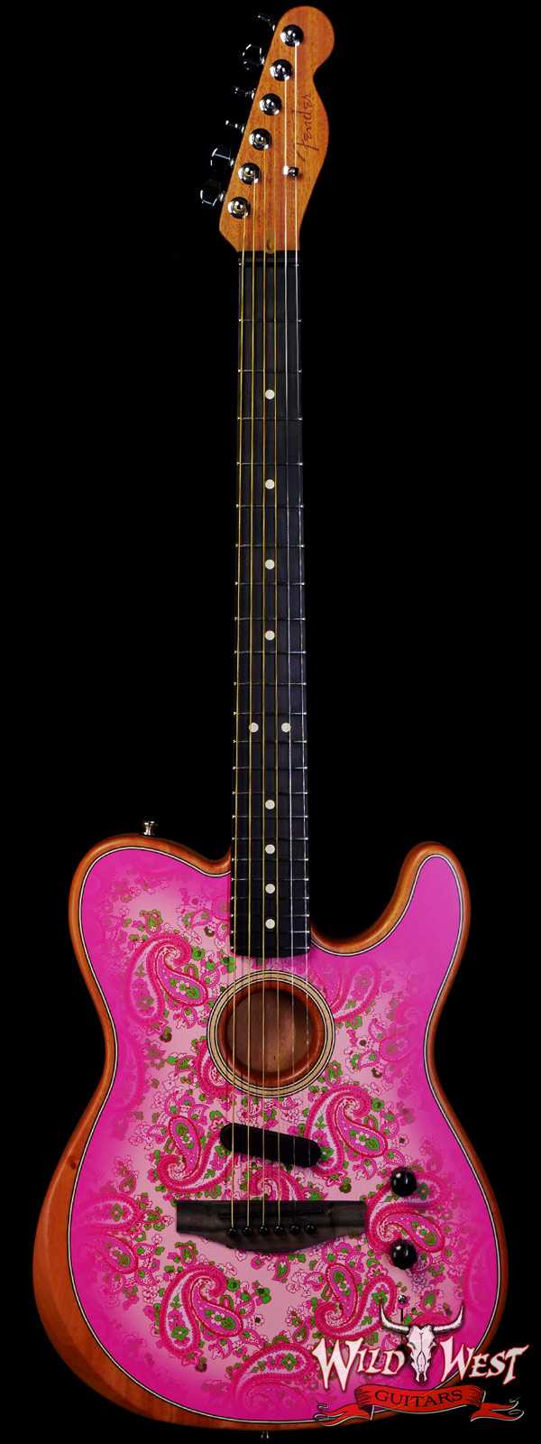 Fender American Acoustasonic Telecaster Ebony Fingerboard Pink Paisley 5.30 LBS US221521A