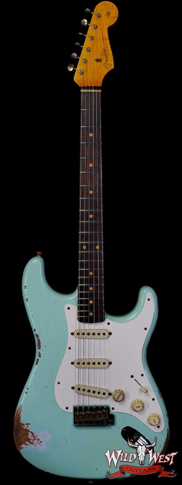 Fender Custom Shop 1959 Stratocaster AAA Rosewood Slab Board Hand-Wound Pickups Heavy Relic Faded/Aged Surf Green
