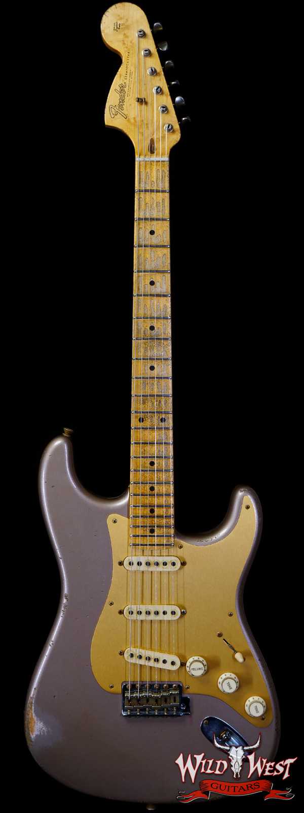 Fender Custom Shop Jason Smith Masterbuilt 1965 Stratocaster Maple Neck Reverse Headstock Relic Shoreline Gold