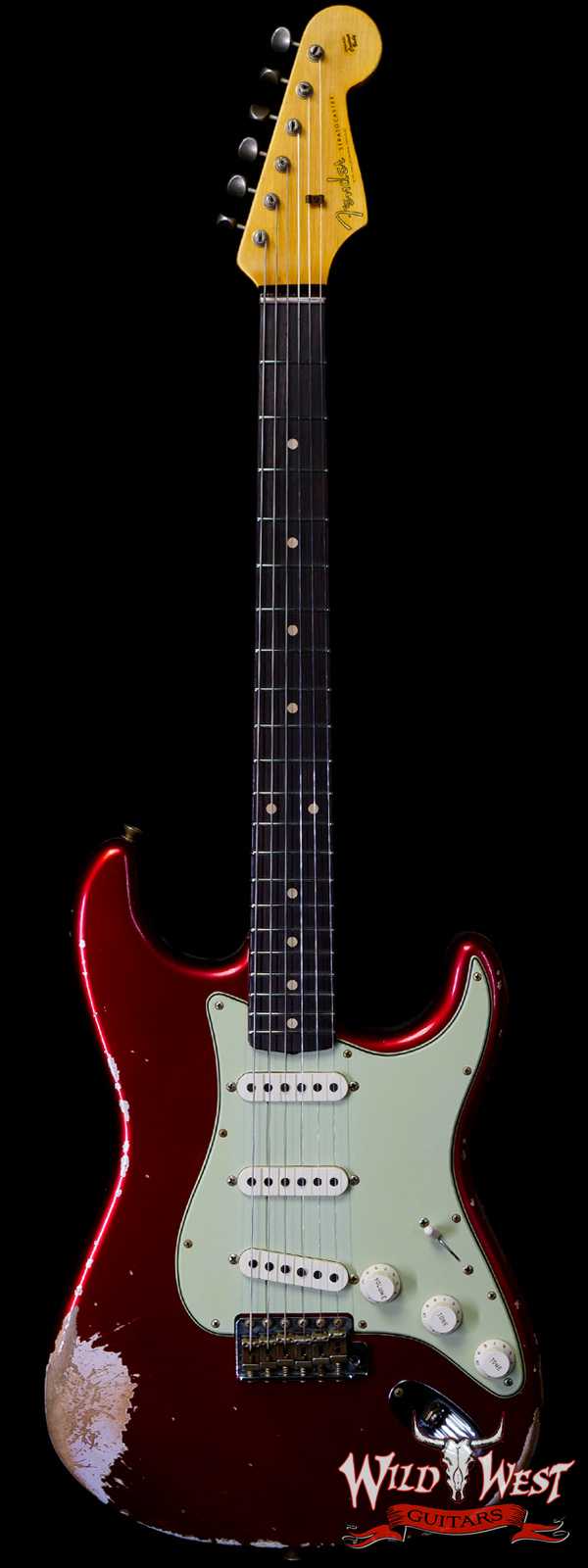 Fender Custom Shop 1962 Stratocaster Rosewood Slab Board Hand-Wound Pickups Heavy Relic Candy Apple Red