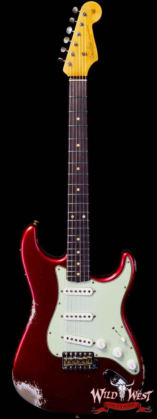 Fender Custom Shop 1962 Stratocaster Rosewood Slab Board Hand-Wound Pickups Heavy Relic Candy Apple Red