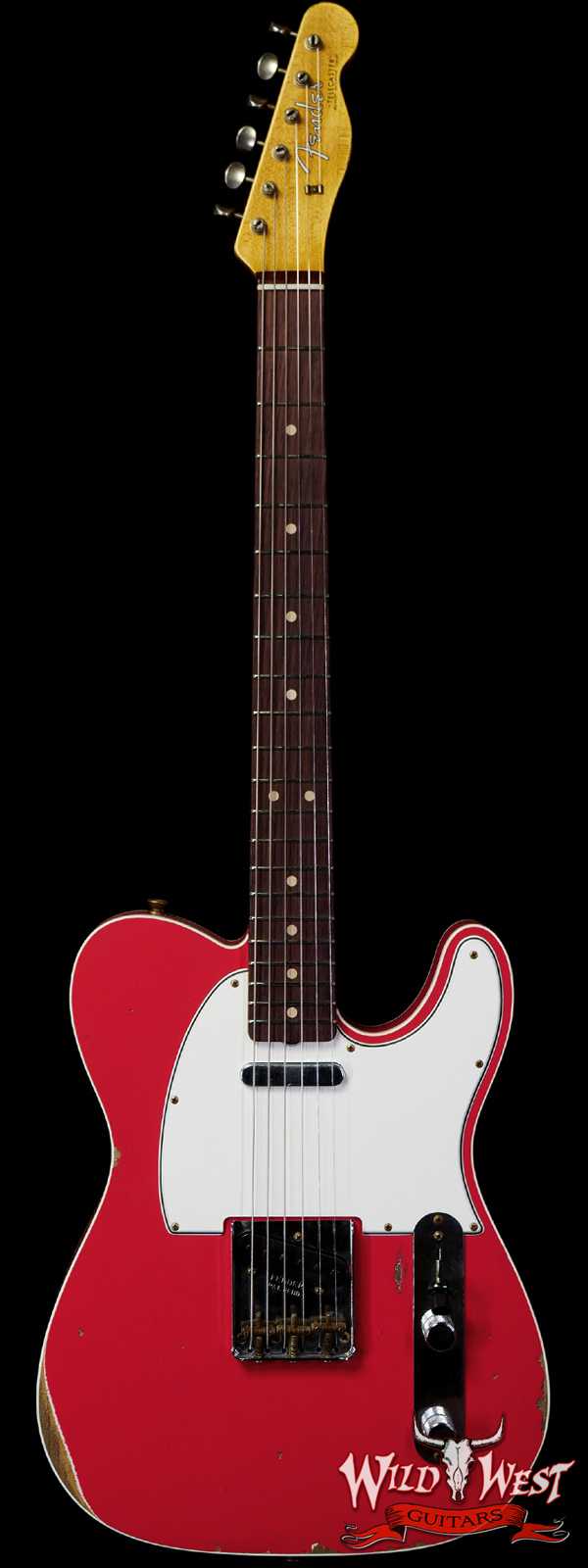 Fender Custom Shop 1962 Telecaster Custom Rosewood Slab Board Hand-Wound Pickups Relic Fiesta Red