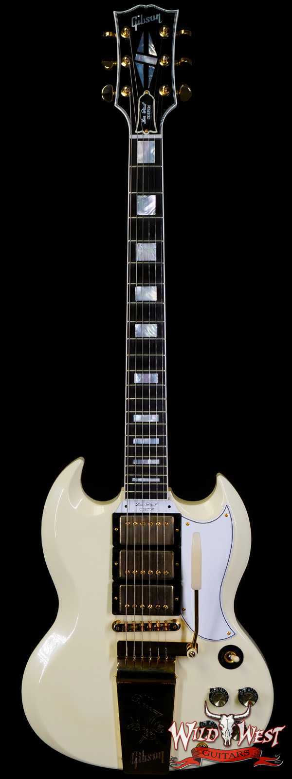 Gibson Custom Shop 1963 Les Paul SG Custom Reissue w/ Maestro Vibrola VOS Classic White