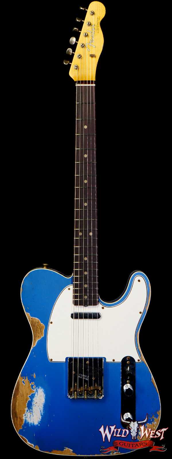 Fender Custom Shop 1962 Telecaster Custom Rosewood Slab Board Hand-Wound Pickups Heavy Relic Lake Placid Blue