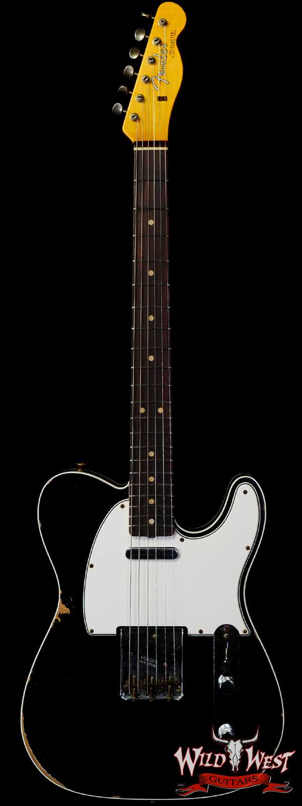 Fender Custom Shop 1962 Telecaster Custom Rosewood Slab Board Hand-Wound Pickups Relic Black