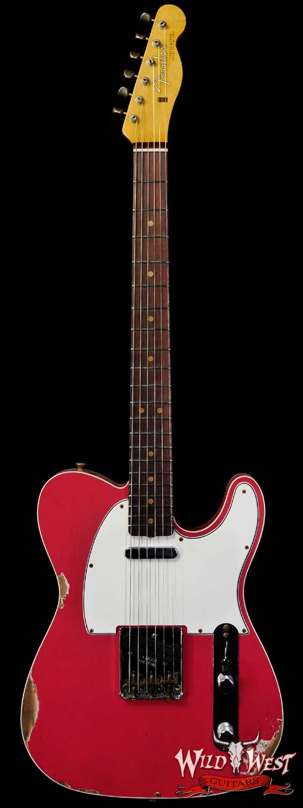 Fender Custom Shop 1962 Telecaster Custom Rosewood Slab Board Hand-Wound Pickups Relic Fiesta Red 7.10 lbs
