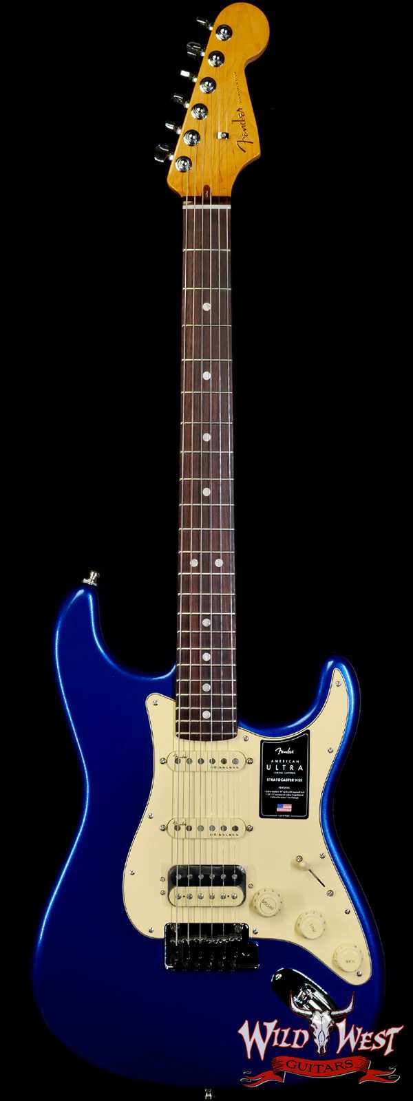 Fender American Ultra Stratocaster HSS Rosewood Fingerboard Cobra Blue