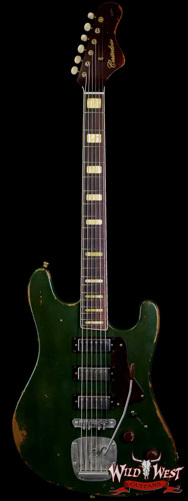 Castedosa Guitars Conchers Baritone TS mini Humbuckers Aged Cadillac Green Relic & Built by Carlos Lopez