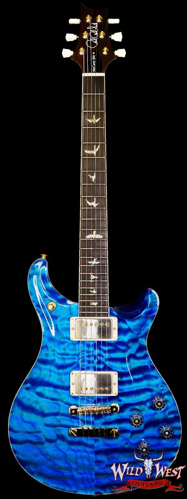 Paul Reed Smith PRS Wood Library 10 Top McCarty 594 Quilted Maple Top Brazilian Rosewood Board Aquamarine