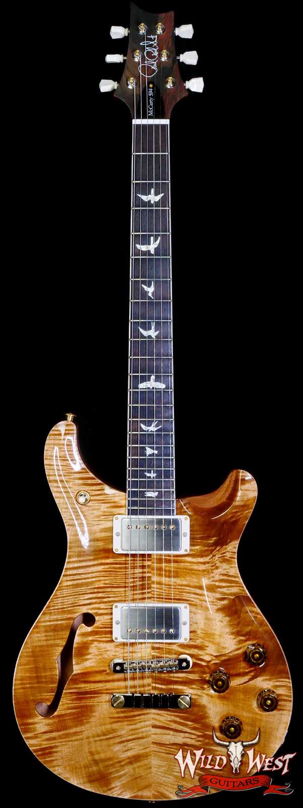 Paul Reed Smith PRS Wood Library Flame 10 Top McCarty 594 Semi-Hollow Brazilian Rosewood Fingerboard Copperhead
