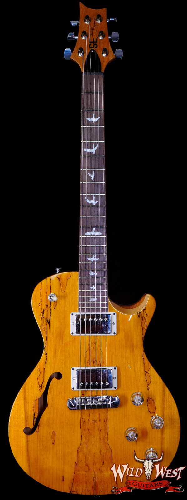 Jim Root Collection PRS SE Zach Myers Semi-Hollow Singlecut with \m/ Pickups Spalted Santana Yellow