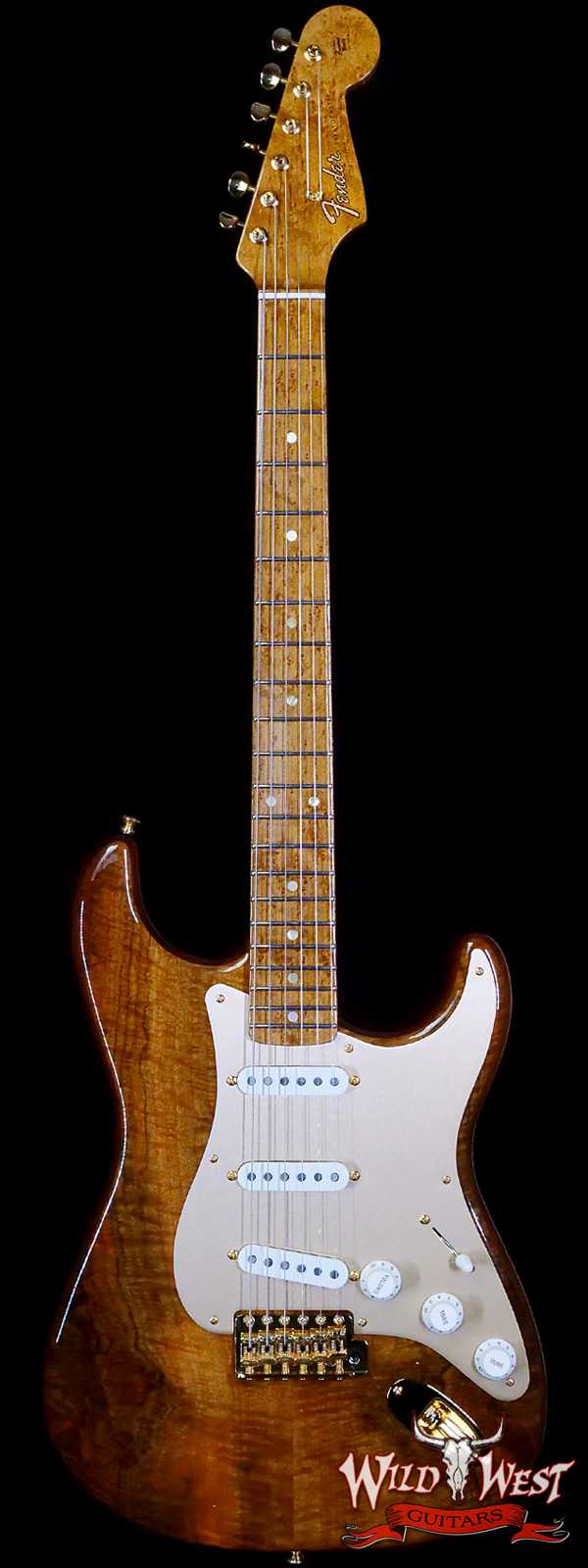 Fender Custom Shop Artisan Claro Walnut Stratocaster Hand-Wound Pickups AAA Birdseye Maple Neck Natural