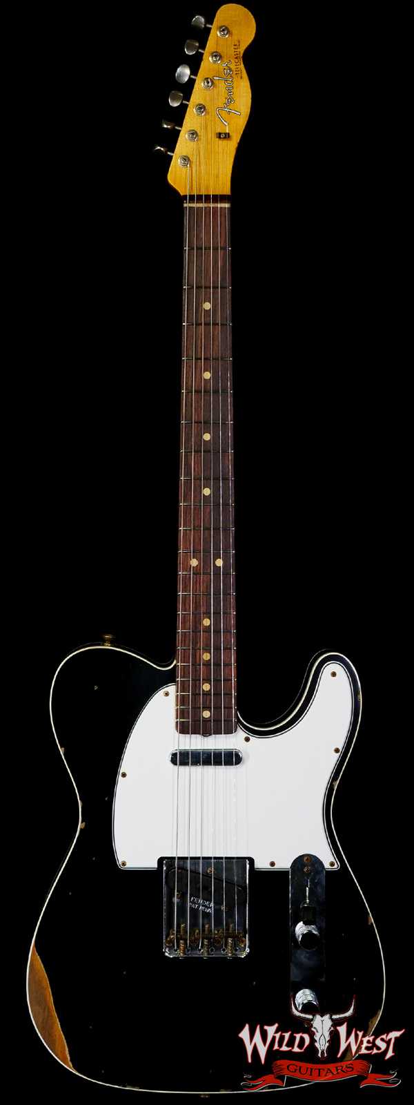 Fender Custom Shop 1962 Telecaster Custom Rosewood Slab Board Hand-Wound Pickups Heavy Relic Black