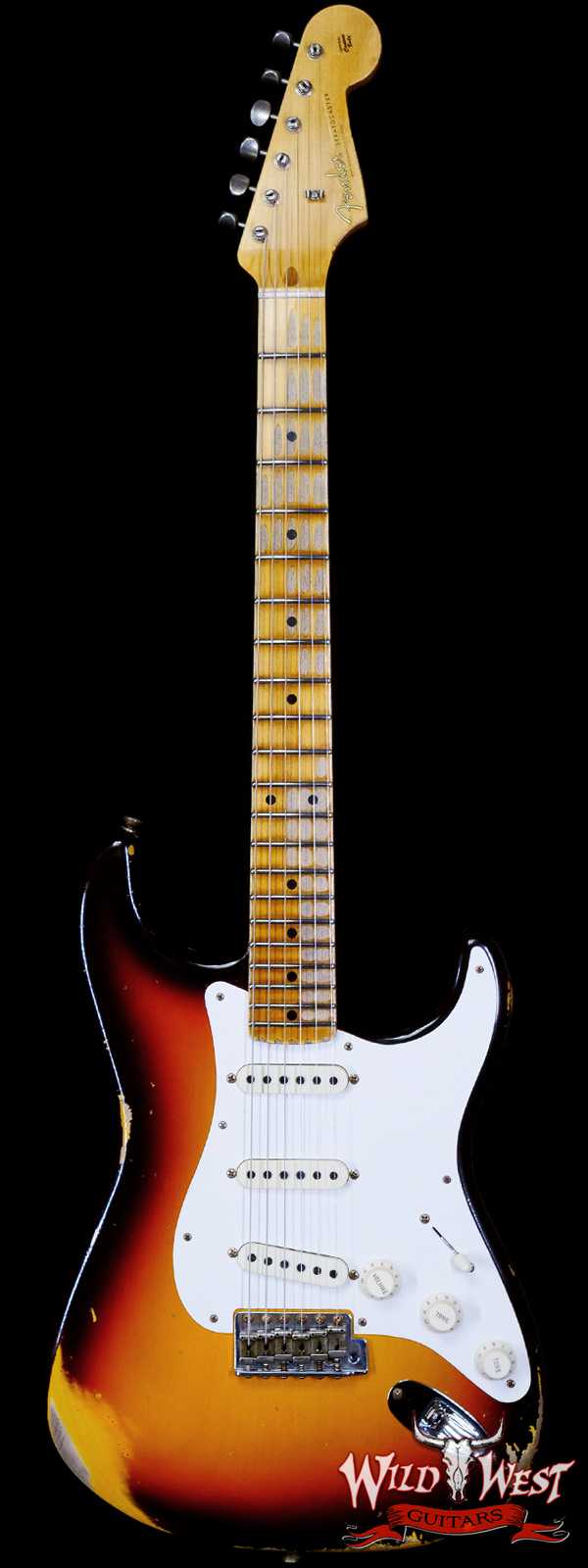 Fender Custom Shop 1959 Stratocaster Maple Board Hand-Wound Pickups Heavy Relic Faded Chocolate 3-Color Sunburst