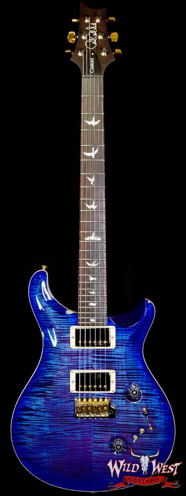 Paul Reed Smith PRS Wood Library 10 Top Custom 24-08 Brazilian Rosewood Board Violet Blue Burst