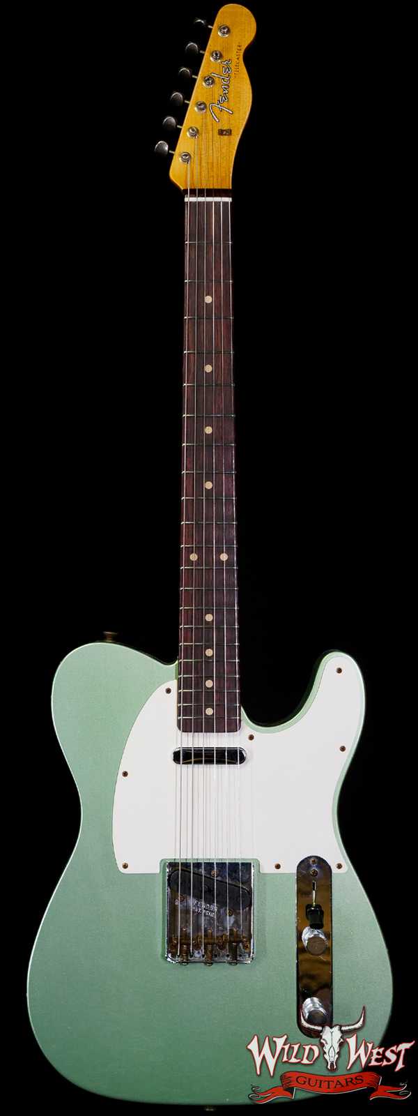 Fender Custom Shop Limited 1960 Telecaster Hand-Wound Pickups Journeyman Relic Aged Sage Green Metallic