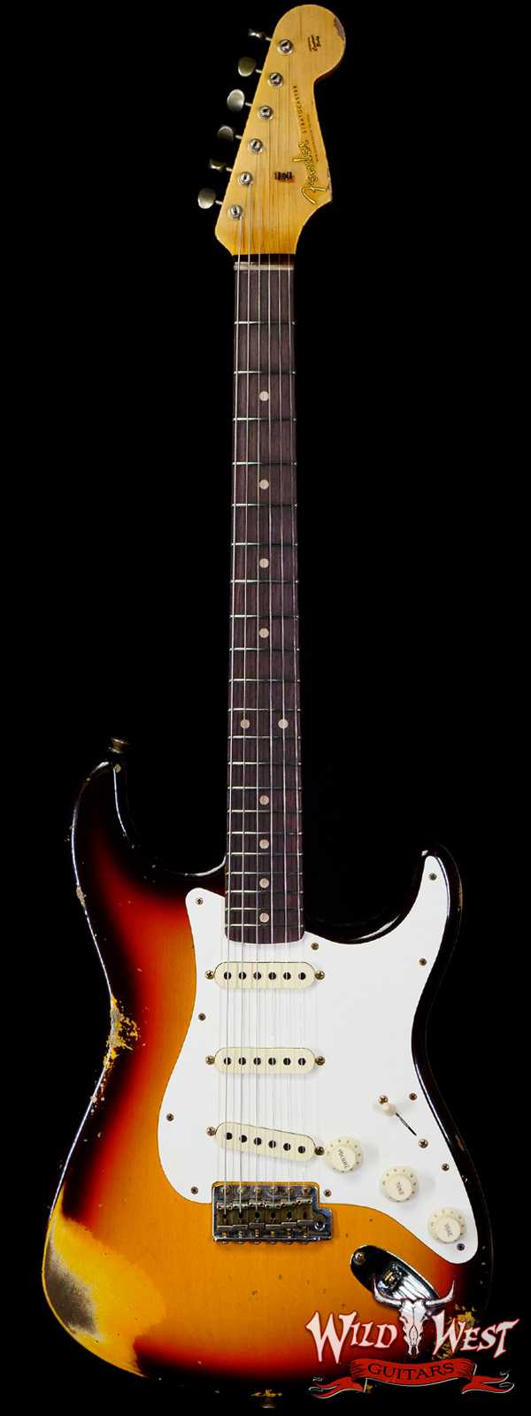 Fender Custom Shop 1959 Stratocaster AAA Rosewood Fingerboard Heavy Relic Faded Aged Chocolate 3-Color Sunburst